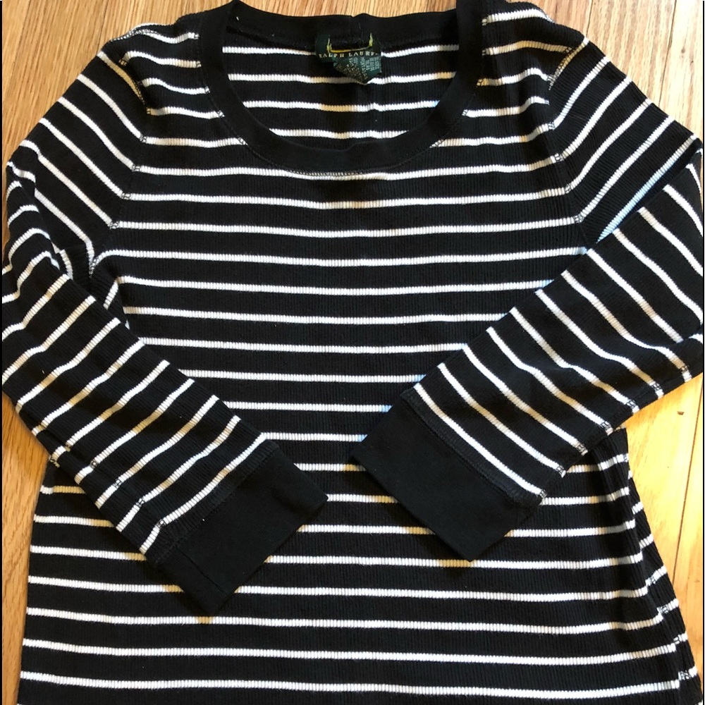 Black and white Ralph Lauren top